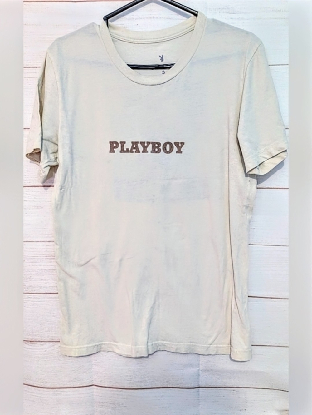 PLAYBOY Off-White Graphic Tee Size Small